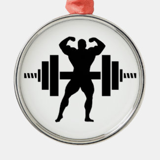 Bodybuilder Metal Tree Decoration