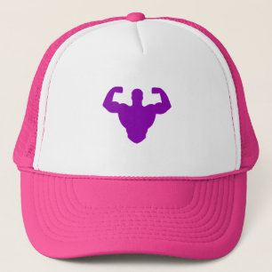 Bodybuilder Silhouette - Double Biceps Strength Trucker Hat