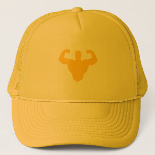 Bodybuilder Silhouette - Double Biceps Strength Trucker Hat