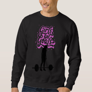 Bodybuilder Woman Gym Exercise Weightlifting Fitne Sweatshirt