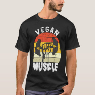 Bodybuilder Workout Vegan Muscle Retro Vegan Musc T-Shirt