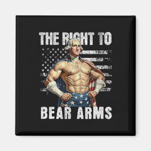 Bodybuilding 4th Of July Dad Usa Flag 2nd Amendmen Magnet