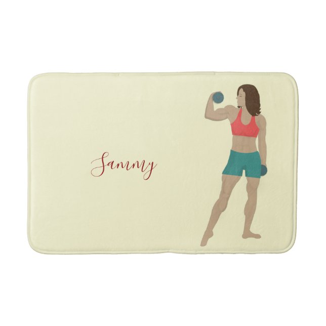 Bodybuilding Bath Mat (Front)