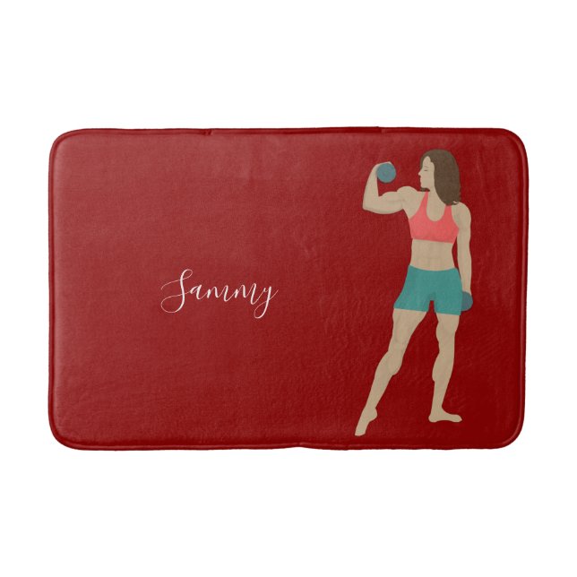 Bodybuilding Bath Mat (Front)