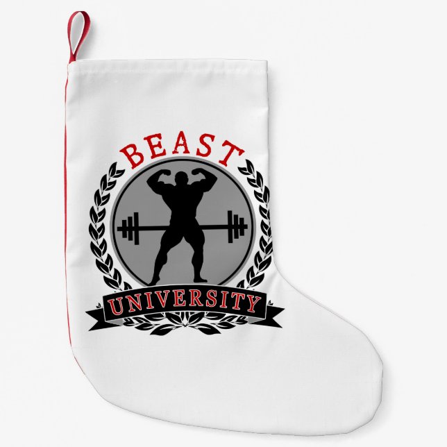 Bodybuilding Beast University Christmas Stocking (Front)