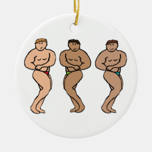 Bodybuilding Ceramic Tree Decoration