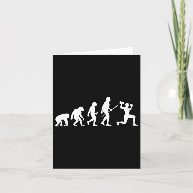 Bodybuilding Evolution Funny Bodybuilding Workout  Card (Front)