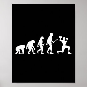 Bodybuilding Evolution Funny Bodybuilding Workout  Poster