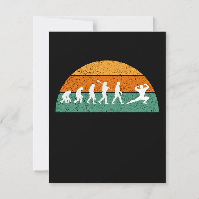 Bodybuilding Evolution of Man Funny Retro Fitness Holiday Card (Front)