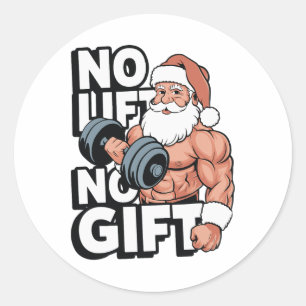 Bodybuilding Fitness Gym Christmas Gifts For Bodyb Classic Round Sticker
