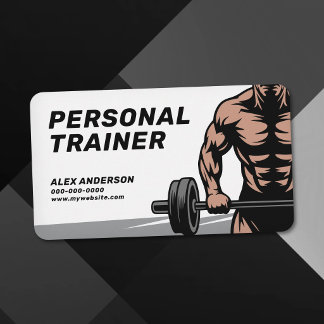 Bodybuilding & Fitness Personal Trainer Business Card