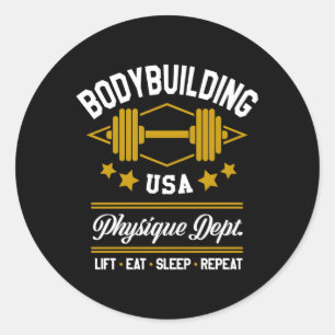 Bodybuilding For And Classic Round Sticker