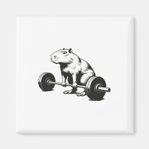 Bodybuilding Gifts Capybara Weightlifting Funny Wo Magnet
