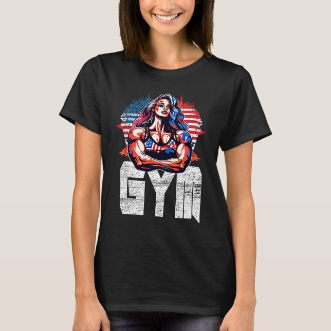 Bodybuilding Gorilla Gym Fitness Beast Woman T-Shirt (Front)