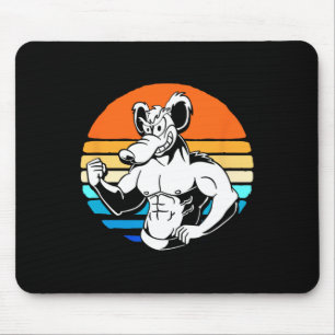 Bodybuilding Gym Lover Retro Gym Rat  Mouse Pad