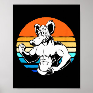 Bodybuilding Gym Lover Retro Gym Rat  Poster