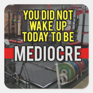 Bodybuilding Gym Workout Motivational Square Sticker