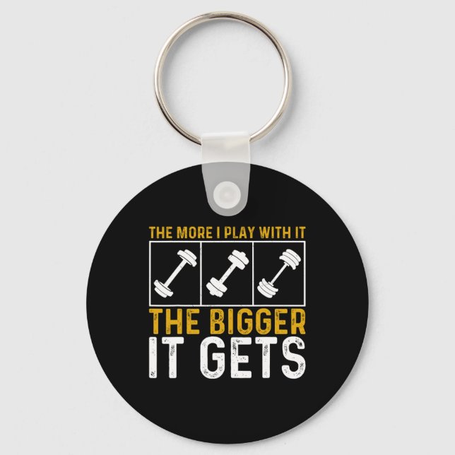 Bodybuilding Gym Workout Weightlifting Muscles Get Key Ring (Front)