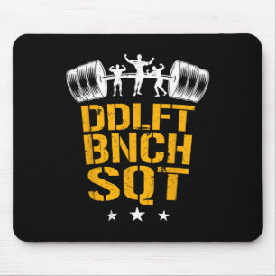 Bodybuilding Heavy Workout Squat Bench Press Deadl Mouse Pad