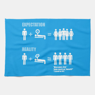 Bodybuilding Humour - Expectation vs Reality Tea Towel