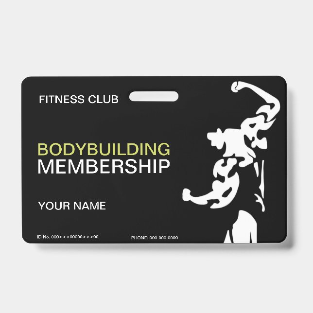 Bodybuilding ID Badge (Front)