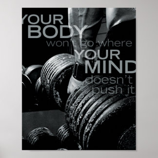 Bodybuilding Inspirational Quote 4 Poster