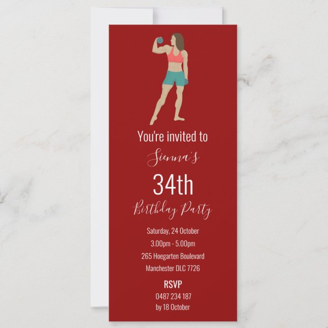 Bodybuilding Invitation (Front)
