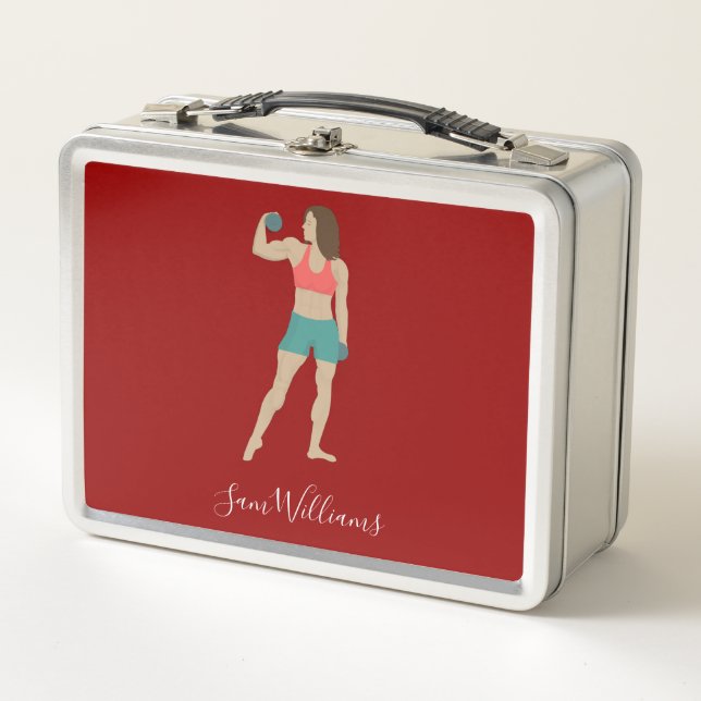 Bodybuilding Metal Lunch Box (Front)