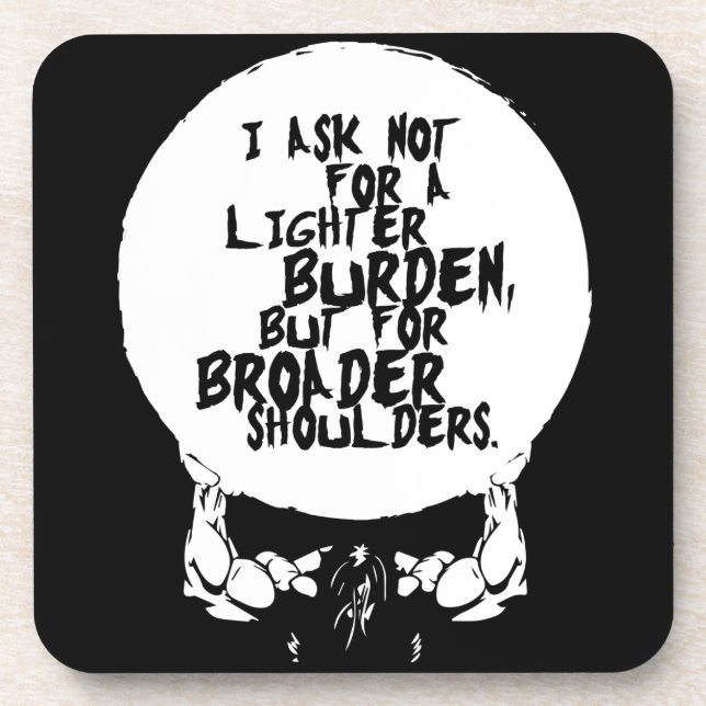 Bodybuilding Motivation - Broader Shoulders Coaster (Front)