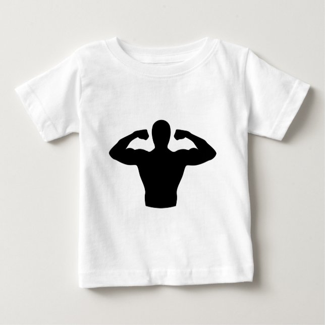 Bodybuilding muscles baby T-Shirt (Front)