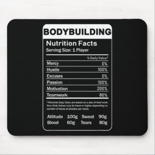 Bodybuilding Nutrition Facts  Mouse Pad