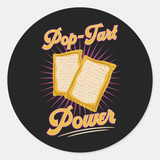 Bodybuilding Pre-workout Pop Tart Power Gym Exerci Classic Round Sticker (Front)