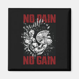 Bodybuilding Sayings And Gym Shirts For Men No Pai Magnet