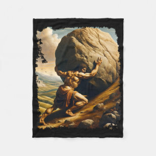 Bodybuilding Sisyphus Endurance Clic Art Greek Myt Fleece Blanket