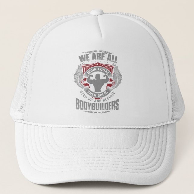 Bodybuilding - Step Up - Workout Motivational Trucker Hat (Front)