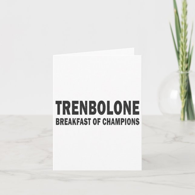 Bodybuilding Steroid Trenbolone Breakfast Of Champ Card (Front)