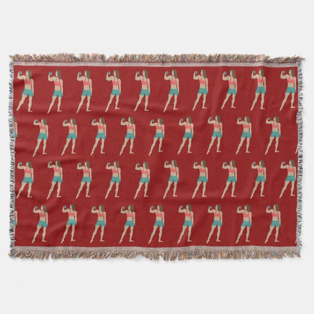 Bodybuilding Throw Blanket (Front)