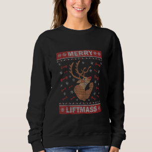 Bodybuilding Ugly Xmas Sweater Gym Workout Merry L
