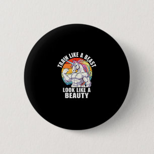 Bodybuilding Unicorn Tank Top 6 Cm Round Badge
