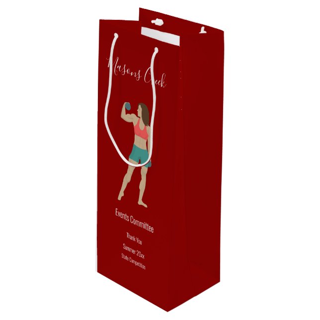 Bodybuilding Wine Gift Bag (Front Angled)