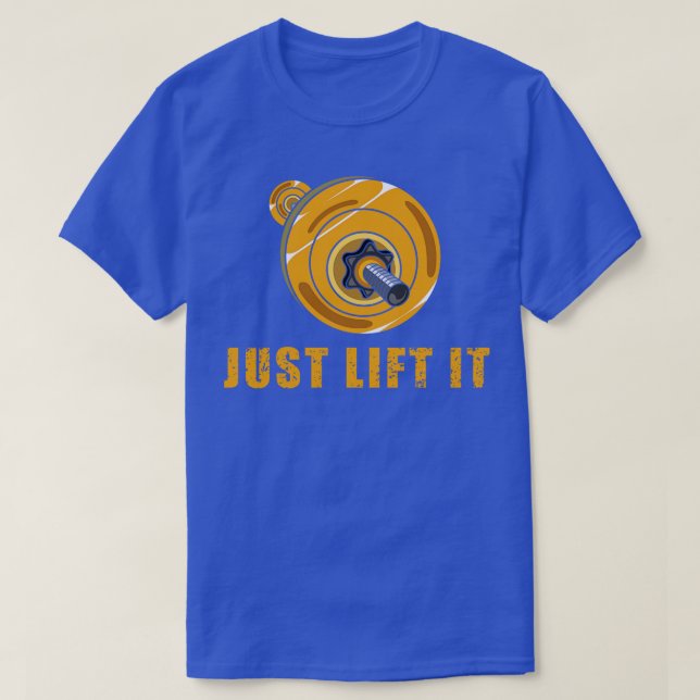 Bodybuilding with Barbell T-Shirt (Design Front)