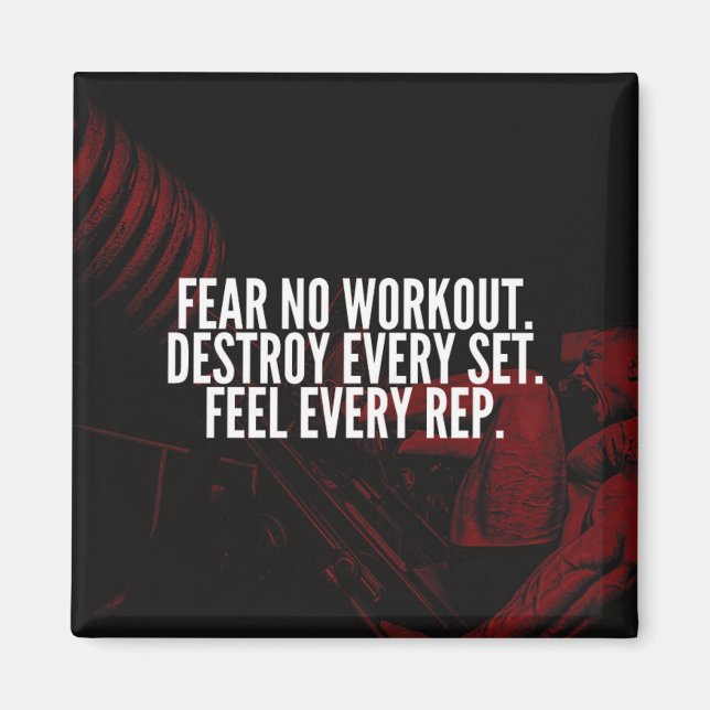 Bodybuilding Workout Motivational Magnet (Front)