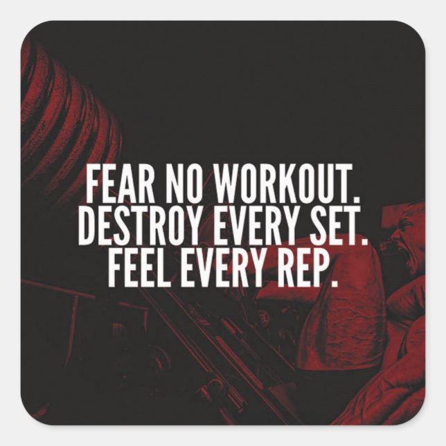 Bodybuilding Workout Motivational Square Sticker (Front)