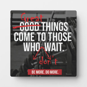 Bodybuilding Workout Motivational Words Plaque