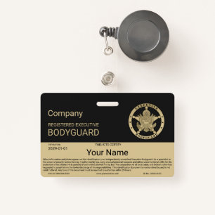 Bodyguard Badge ID Badge