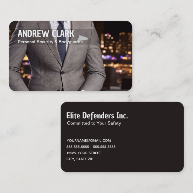 Bodyguard Business Card (Front/Back)