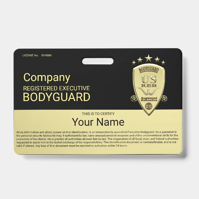 Bodyguard ID Badge (Front)
