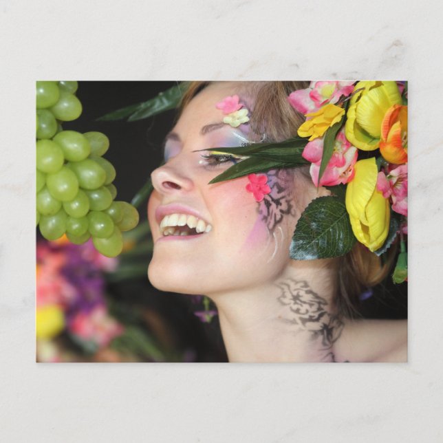 Bodypainting Lebendbuffet - bodyart living buffet Postcard (Front)