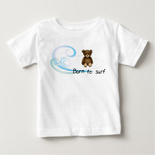 Bodystocking white baby “Born to surfing”, wav T-Shirt