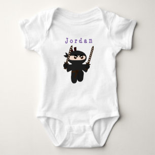bodysuit funny , ninja 01 . baby bodysuit